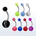 bnmb piercing ombligo acero quirurgico bolas acrilicas marmoladas 5 8mm 10mm venta