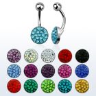 bnmtj16 316l steel belly banana w 10mm multi crystal lower disk
