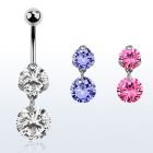 bnrz407 piercing ombligo acero quirurgico zirconia 8mm colgante 8mm zirconia redonda 38 10mm distribuidor mayorista