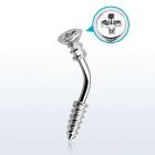 bnscw 316l steel belly banana w cross screw top screw tip