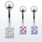 bnsdc 316l steel belly banana w steel ball crystal dice