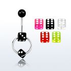 bnsldi 316l steel belly banana w 5mm dice w slave hoop