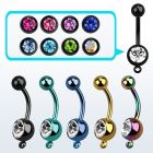 bnt1cgh piercing ombligo acero quirurgico pvd bola acero anodizado liso 5mm bola joya 8mm aro conectar las partes s 10mm al por mayor