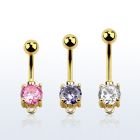 bntczh piercing ombligo acero 316l anodizado dorado zirconia 8mm aro conectar las partes colgantes venta