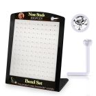 brac23 display 120 piercing nariz l bio flexible redonda 2 5mm cristal swarovski bisel mayorista