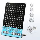 brczs silver ear stud with 2 5mm prong set round cz stone