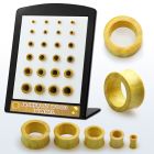 brdpwj display 24 dilataciones tunel doble flare madera jaca 3mm 12mm al por mayor
