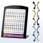 bredi display 60 bananas ceja acero 316l acero 316l anodizado dados 3mm 8mm al por mayor
