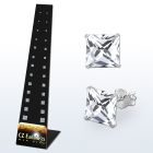 brmsq large triangle display of assorted prong cz ear stud