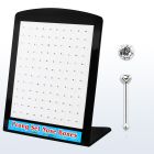 brnbpc silver nose bone with round prong set clear crystal top