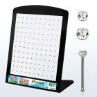 brnbpmc display expositor 120 piercing nariz hueso plata esterlina 925 0 6mm cristal transparentes tamanos variados 1 5 2mm distribuidor mayorista