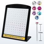 brnsbm silver bend it yourself nose stud w color crystal top
