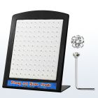 brnspc display 120 piercing nariz l plata 925 0 6mm cristal redondo 1 5mm al por mayor