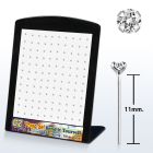 brnyzc display 120 plata esterlina piercing nariz doblar tu mismo 0 6mm zirconia redonda 1 5mm distribuidor