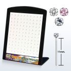 brnyzm silver bend it yourself nose stud with prong round cz