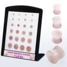 brpg116 display 24 dilataciones plug doble flare cuarzo rosa luna 4mm 12mm distribuidor mayorista