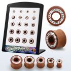 brpg180 displays 20 dilatadores tunel doble flare madera sawo multi cristal claros ferido . 
