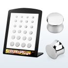 brpg2 display 24 dilataciones plug doble flare acero quirurgico espejo pulido 4mm 12mm al por mayor