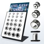 brpg89 display 24 dilataciones tunel tornillo anillo goma decorativo 3mm 12mm al por mayor