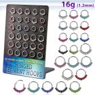 brsegh1 board w 30 316l steel hinged segment ring w 7 crystal