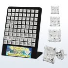 brsqv9 board of silver ear studs with clear prong set cz