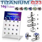 brtsa11 board titanium g23 dermal anchor w multi crystal tristar