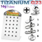 brtsa2 display 24 bases microdermal titanio g23 tornillo acero 316l 2mm & 2 5mm al por mayor