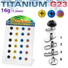 brtsa6 display 24 bases microdermal titanio g23 rosca tornillo redonda acero anodizado 6mm 2mm 2 5mm venta
