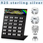 brzmgc display 24 piercings oreja magneticos zirconia plata clara redondas 5 6mm distribuidor
