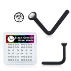 bxa2 clear acrylic nose stud with 1 5mm crystal top