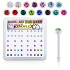bxa35 caja piercing nariz hueso bio flexible redonda 2 5mm cristal swarovski bisel venta