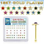bxsr2mg 18k gold plated silver nose bones color star