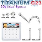 bxuns1 titanium g23 nose screw with bezel clear crystal top