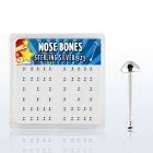 bxvcn display of silver nose bone with plain cone shaped top
