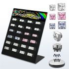 bzqmgm silver magnetic ear stud with prong set square cz stone