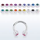 cbajb5 steel circular barbell w 5mm bio flex balls w crystals