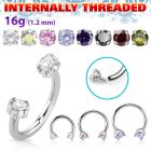 cbe2czin barbell circular acero 316l rosca interna zirconia redondas 3mm distribuidor