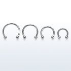 cbeb25 316l steel circular barbell with two 2 5mm balls