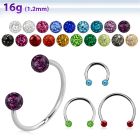 cbefr3l barbell circular diametro acero 316l bolas 3mm multi cristal usar como arete distribuidor