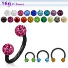 cbetf4 anodized 316l steel circular barbell with crystal ball