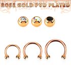 cbett2c barbell circular acero quirurgico pvd oro rosa bolas 3mm joya bisel distribuidor