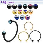 cbmtjb4l barbell circular diametro acero 316l anodizado bolas joya 4mm cristal bisel usar como arete distribuidor