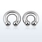 cbr00 316l steel 10mm circular barbell with threaded 12mm ball