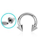 cbrcn10x 316l steel 2.5mm circular barbell with external 6mm cone