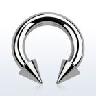 cbrcn6 316l steel 4mm circular barbell with internal 7mm cone