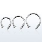 cbscwl barbell circular diametro acero 316l tornillo estrella rosca usar como arete venta