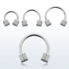 cbsdi 316l steel circular barbell with two 4mm dices
