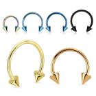 cbt20cn barbell circular acero quirurgico pvd negro conos 3mm distribuidor mayorista