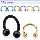 cbtb4 anodized 316l steel circular barbell with 4mm ball