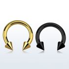 cbtcn8 barbell circular acero quirurgico pvd negro 3mm conos 6mm rosca interna distribuidor mayorista